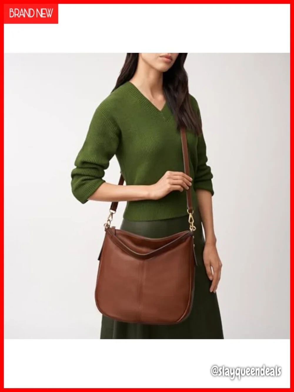LiteHide Leather Hobo Purse, Adjustable Crossbody Strap, Women's Handbag